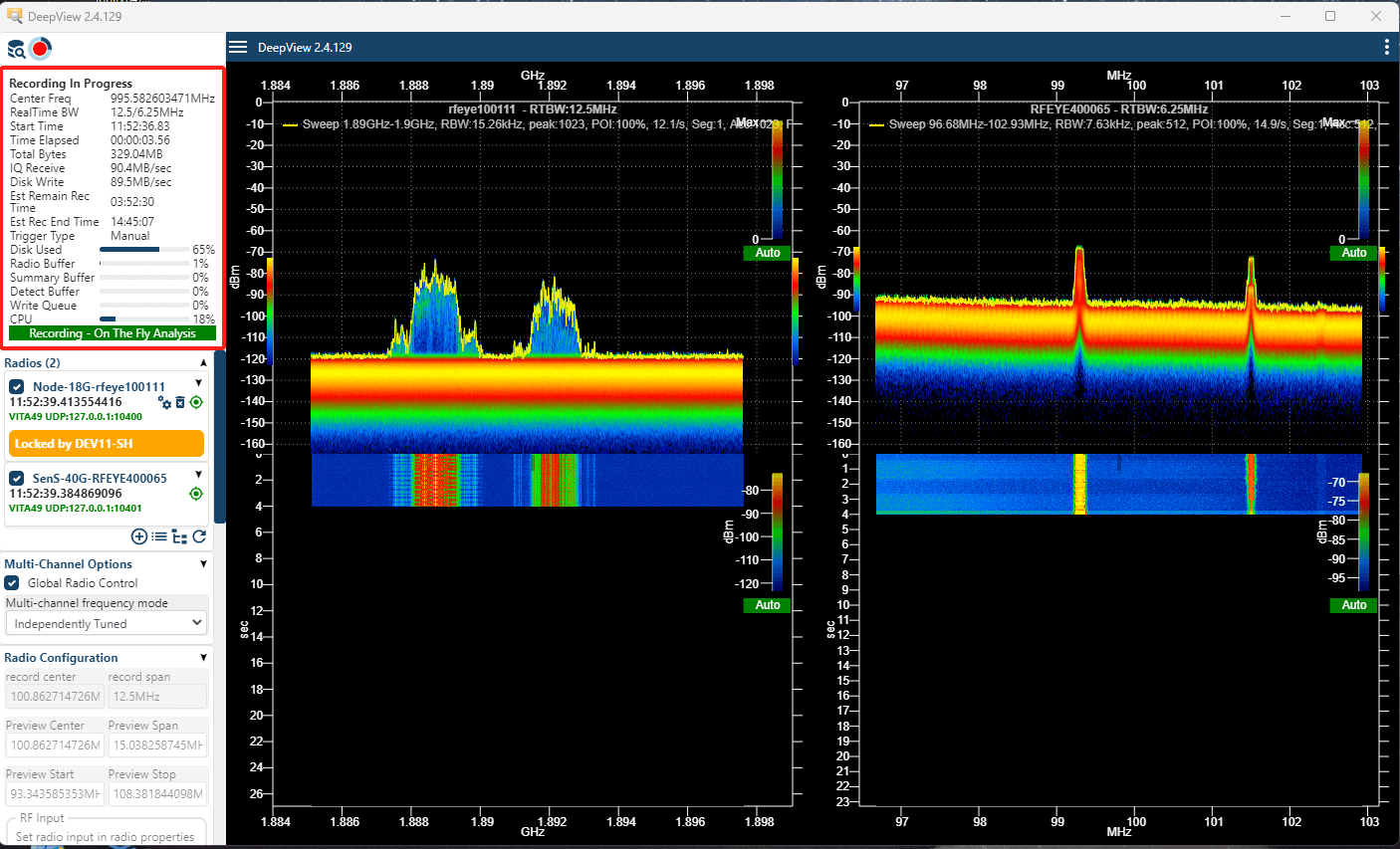 IQ data recording
