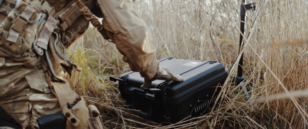 Operative deploys RFeye Stormcase for a SIGINT mission