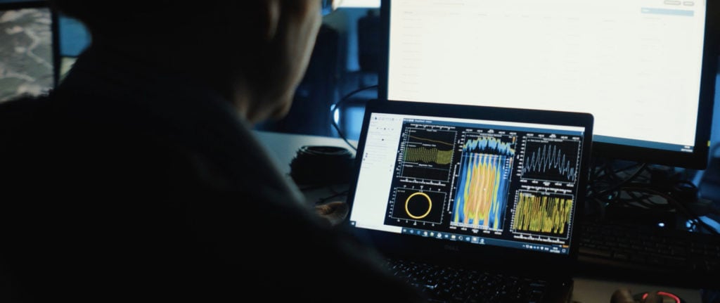 Analyst investigates intelligence from RFeye Stormcase