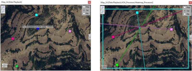 Map with AOA data