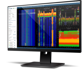 computer monitor with RF recorder and IQ data software