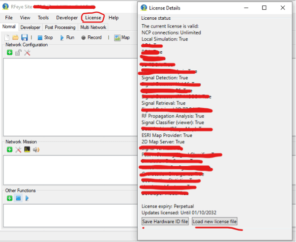 How do I license RFeye Site