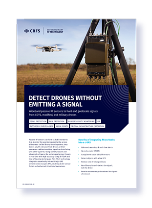 Detect drones without emitting a signal