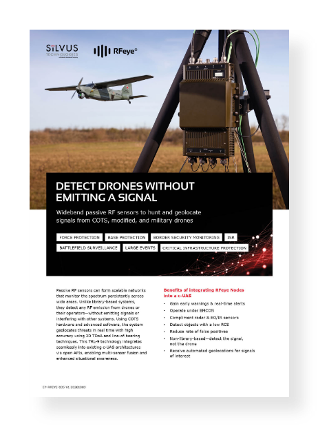 Detect drones without emitting a signal